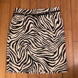 Zebra print skirt
